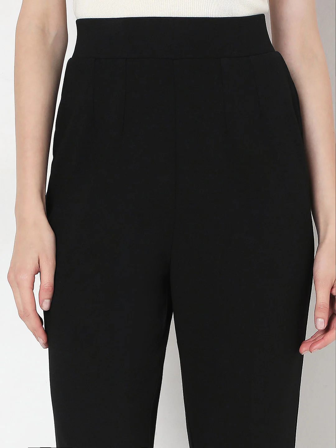 Black High Rise Bootcut Pants - Image 6