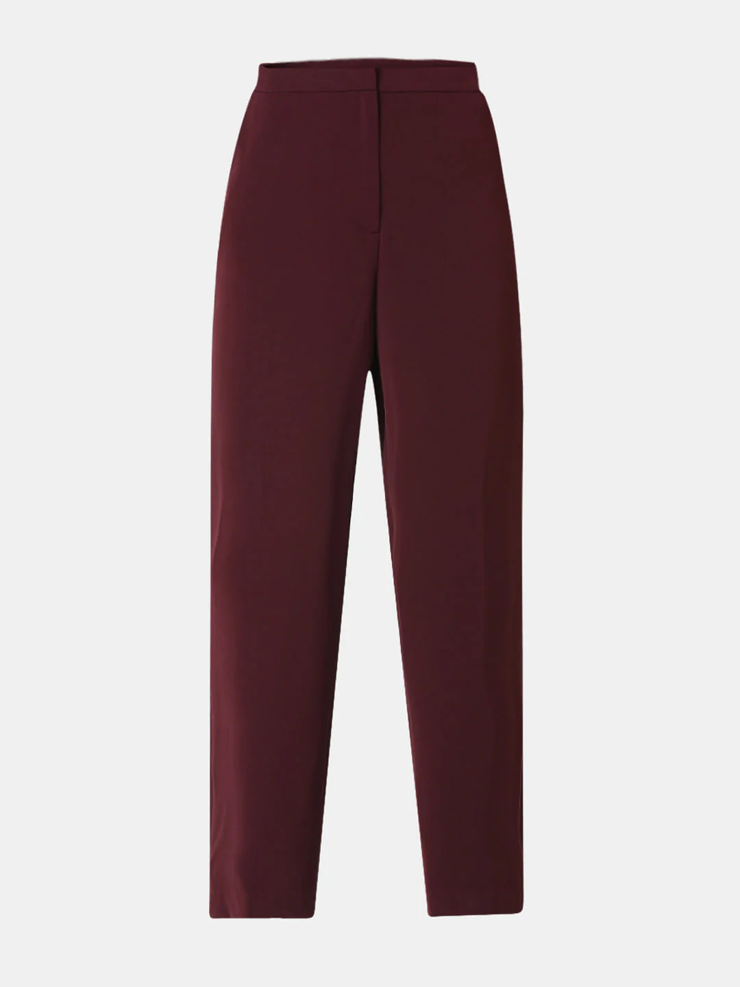Maroon High Rise Wide Leg Pants - Image 7