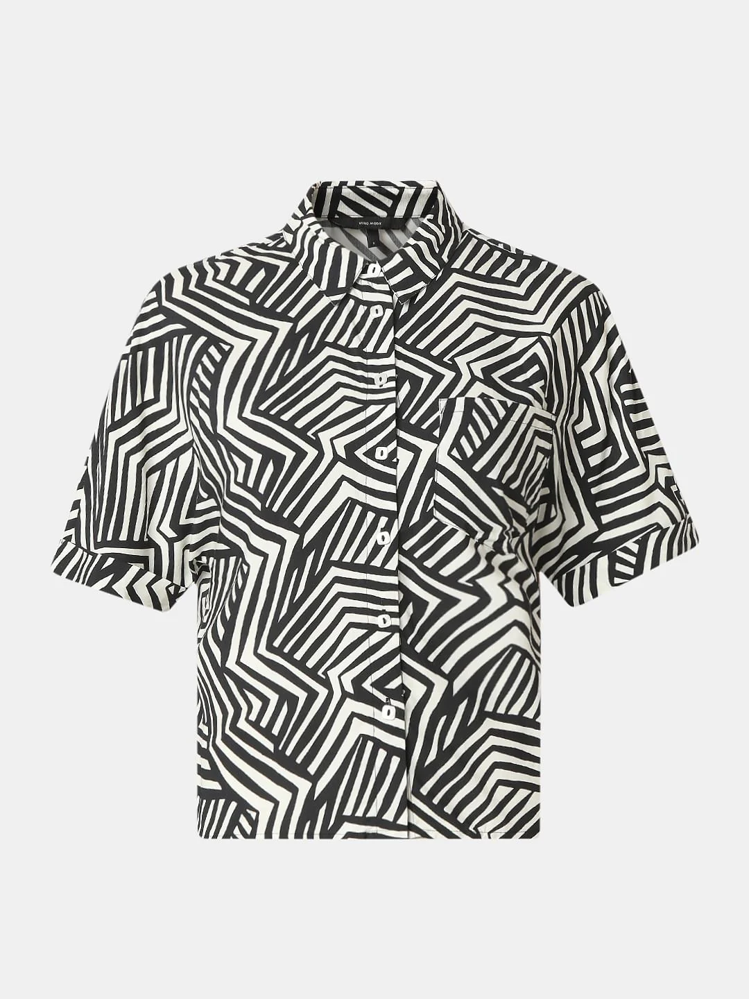 Black Printed Viscose Shirt - Image 7