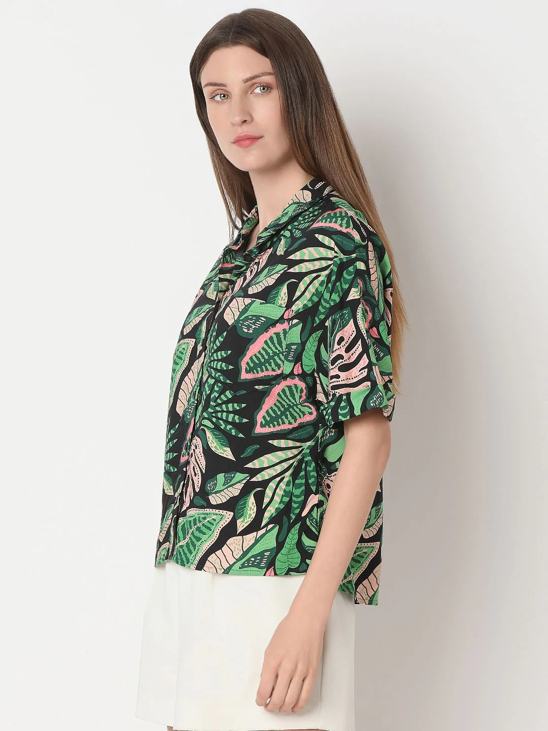 Green Printed Viscose Shirt - Image 3