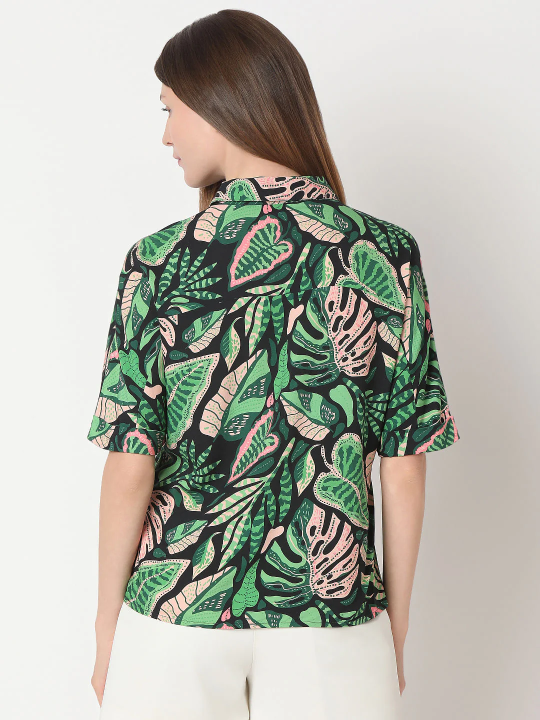 Green Printed Viscose Shirt - Image 4