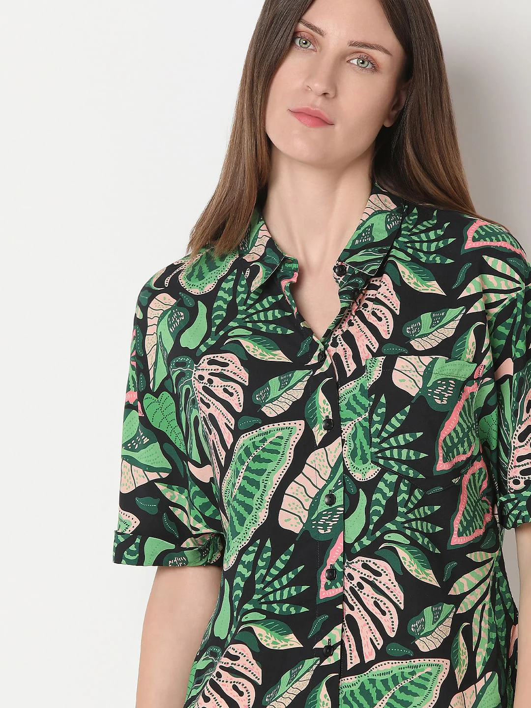 Green Printed Viscose Shirt - Image 6