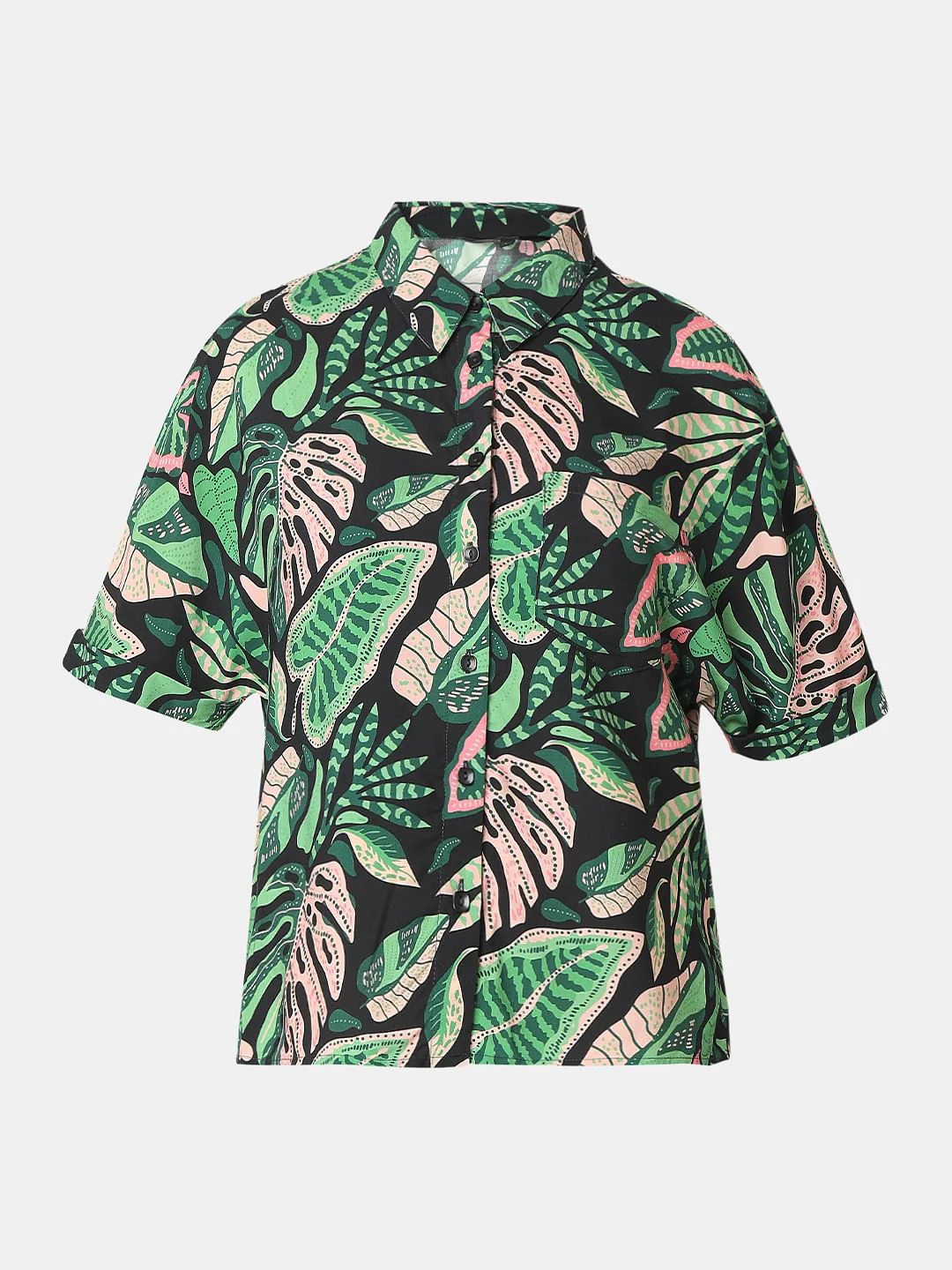Green Printed Viscose Shirt - Image 7