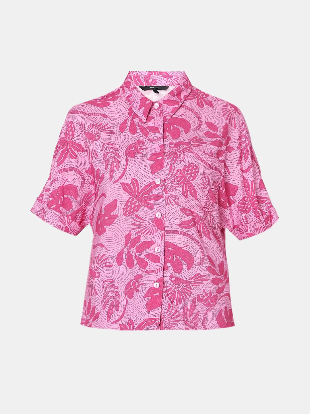 Pink Tropical Pink Viscose Shirt - Image 7