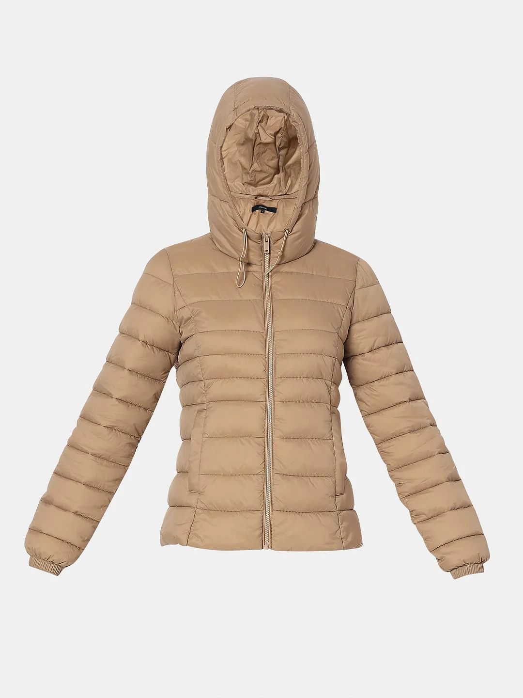 Brown Short Hooded Puffer Jacket - Image 7