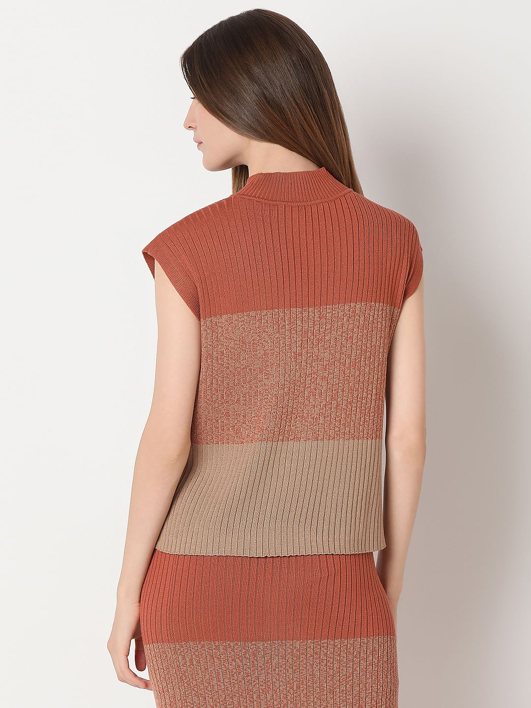 Brown Two-Toned Co-Ord Set Top - Image 4