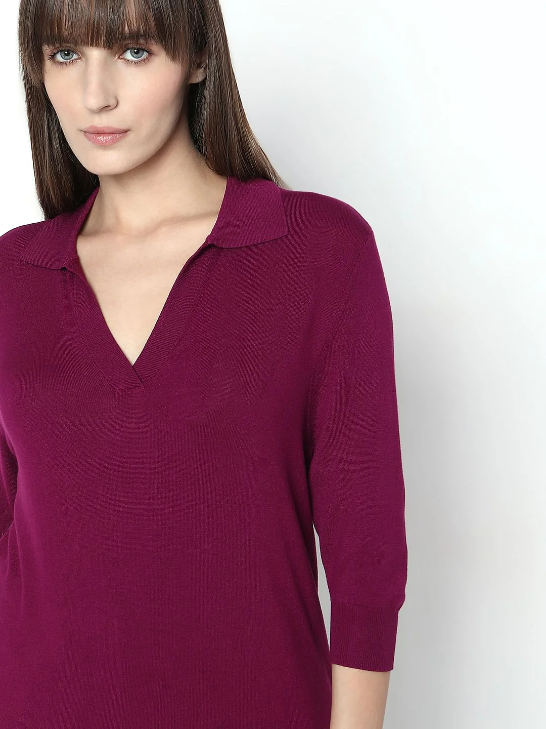 Magenta-Purple Knit Top - Image 6