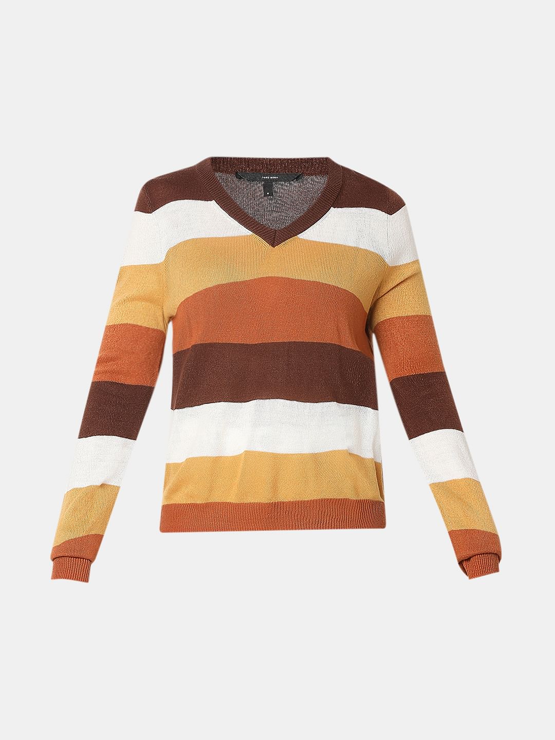 Brown Colourblocked Knit Top - Image 7