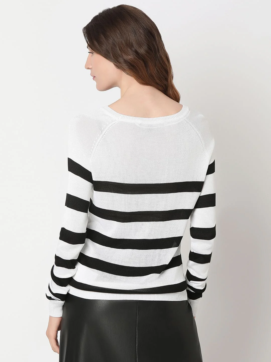 White Striped Knit Top - Image 4