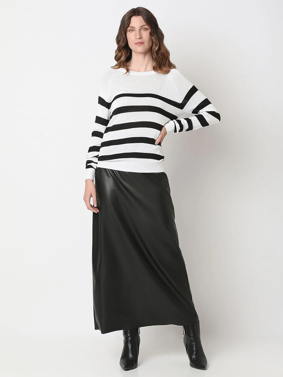 White Striped Knit Top - Image 5