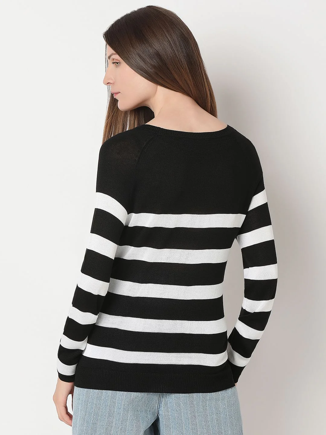 Black Striped Knit Top - Image 4
