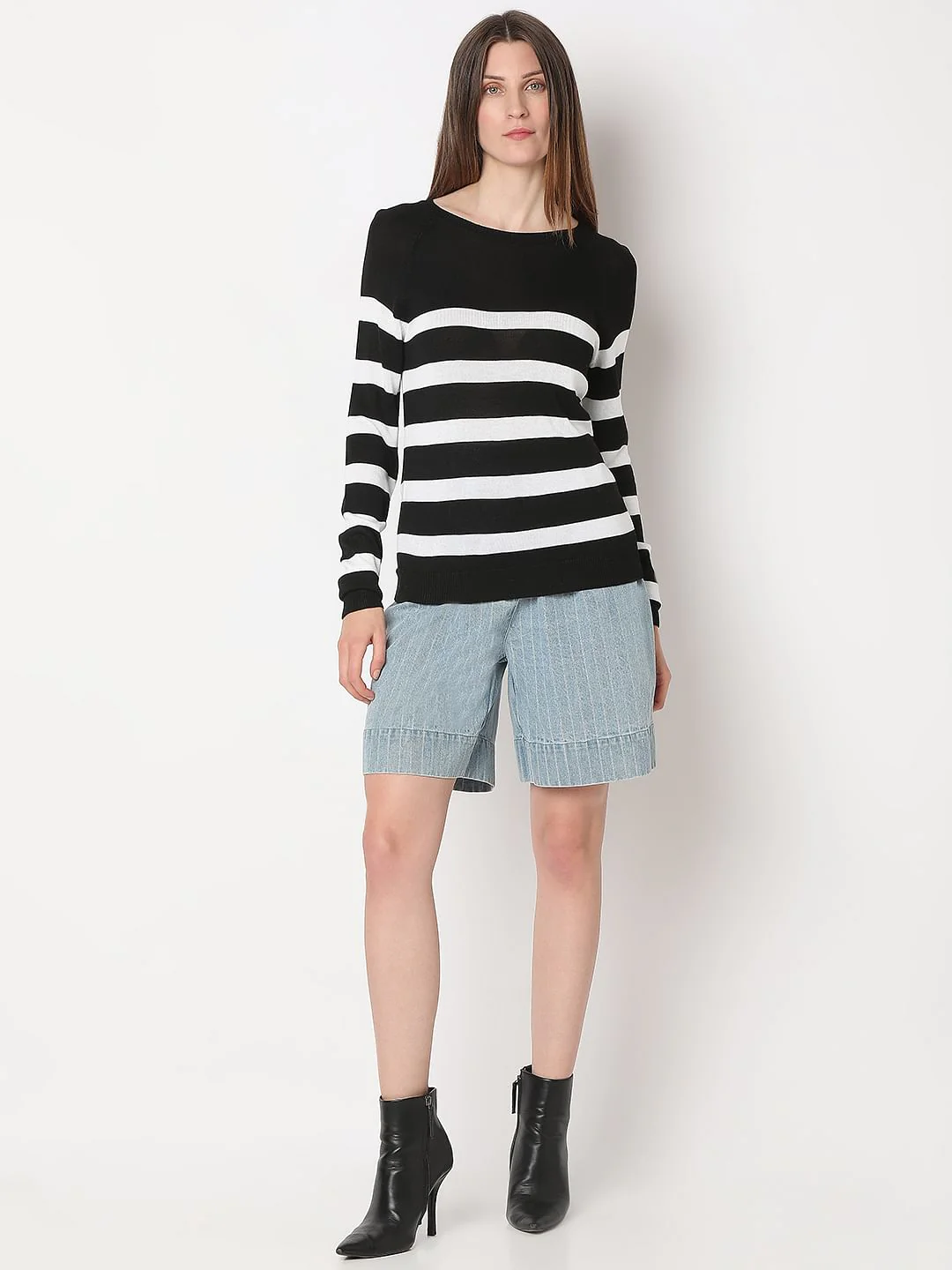 Black Striped Knit Top - Image 5