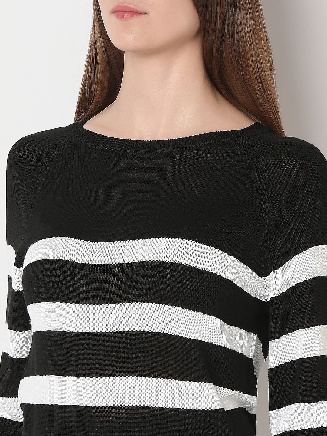 Black Striped Knit Top - Image 8