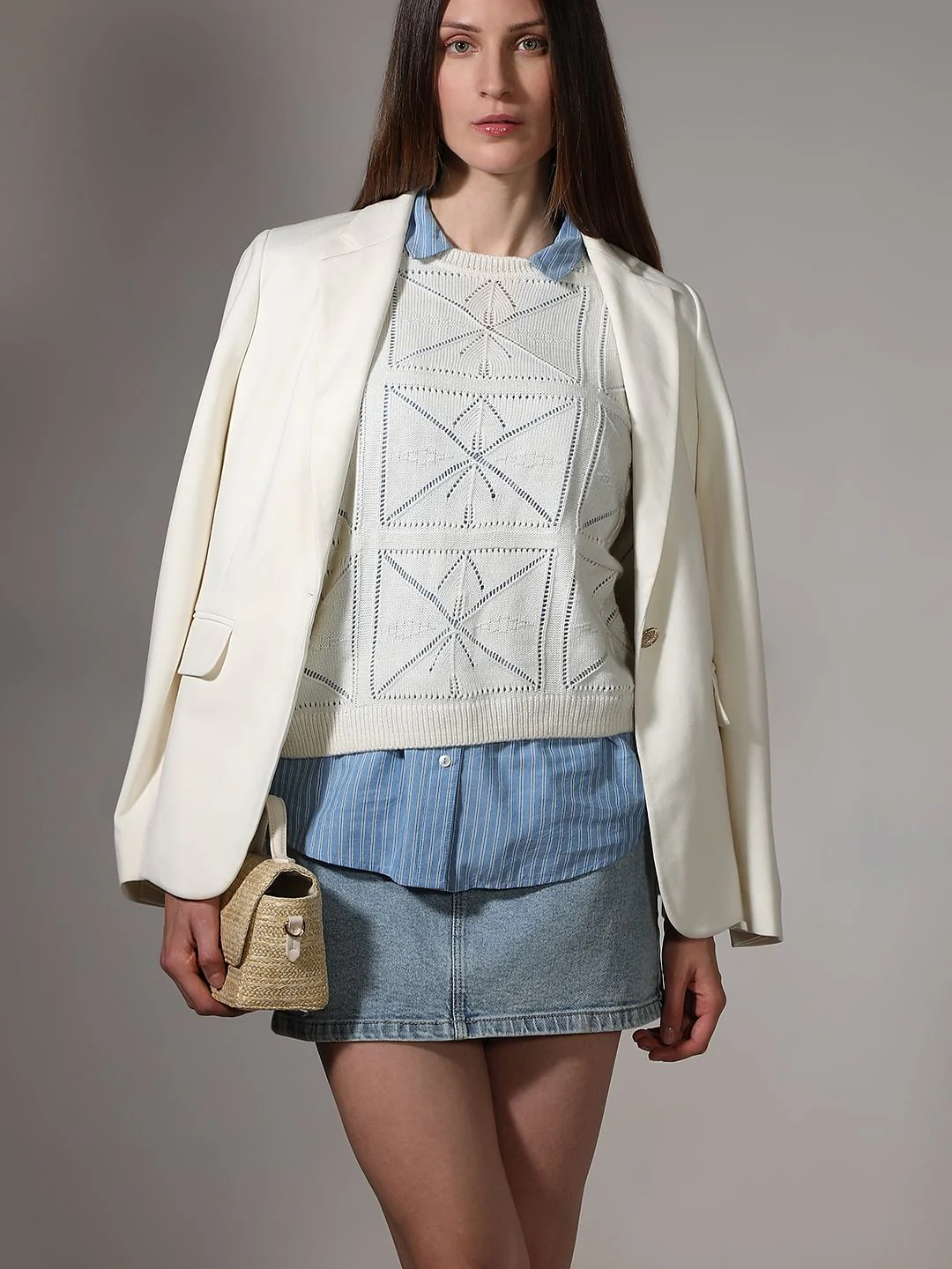 Off-White Knitted Top