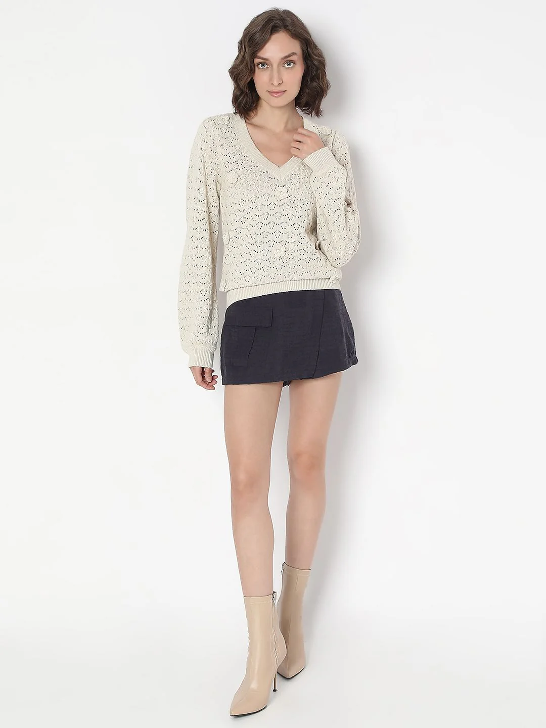 White Flat Knit Top - Image 5