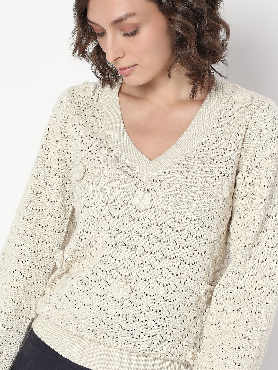 White Flat Knit Top - Image 6