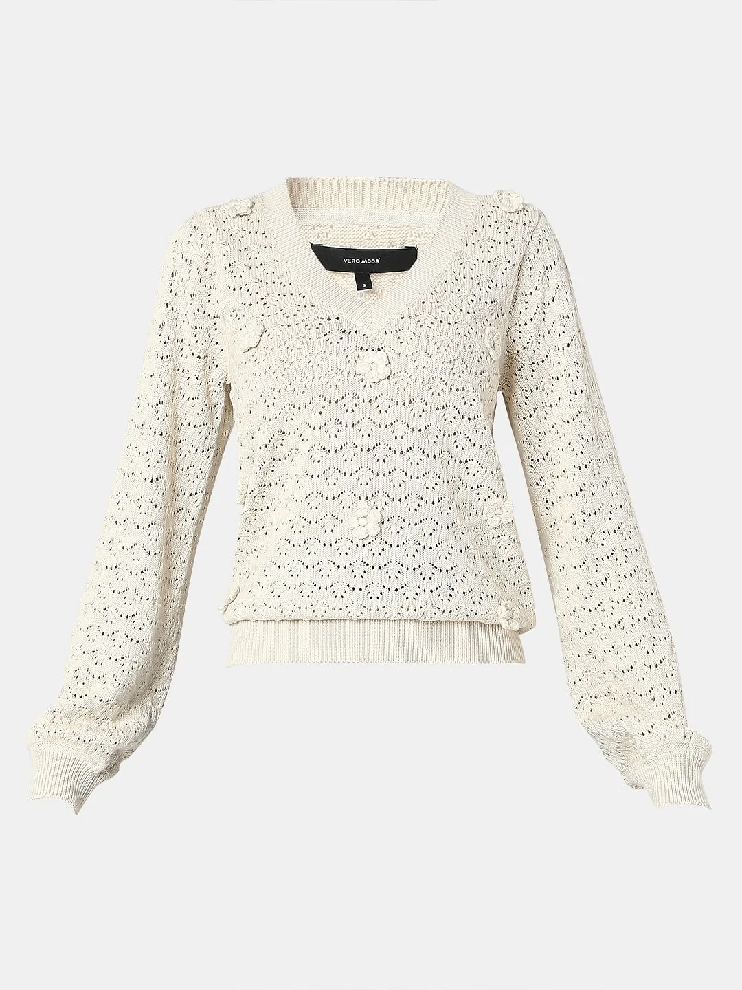 White Flat Knit Top - Image 7