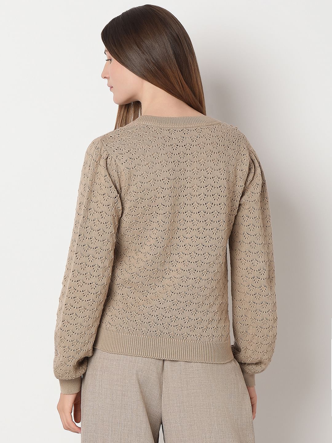 Beige Flat Knit Top - Image 4
