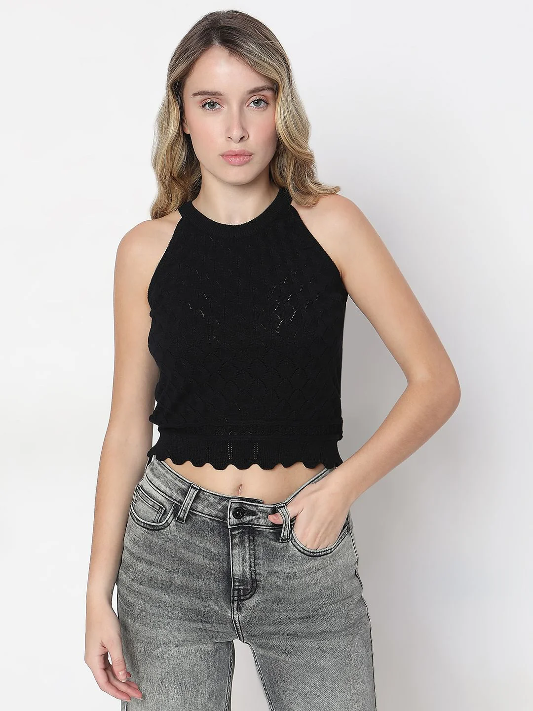 Black Knitted Top - Image 2