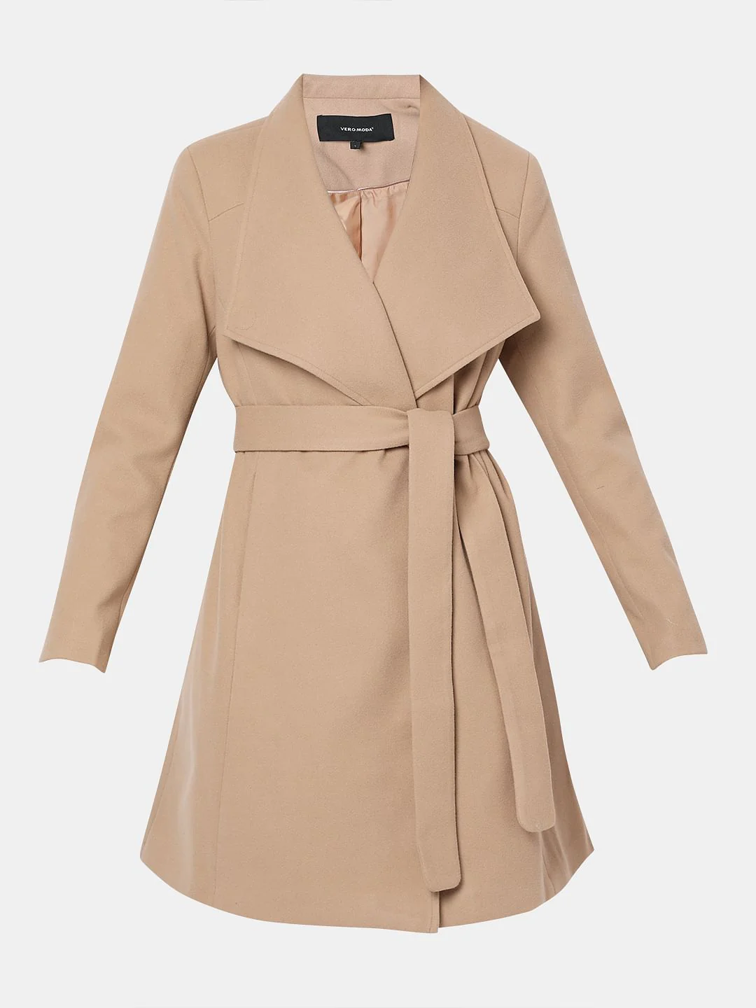 Beige Felt Long Coat - Image 7