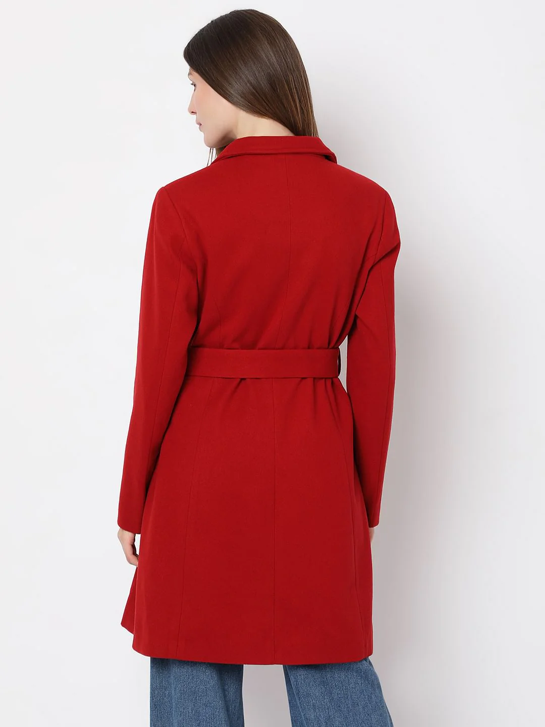 Red Felt Long Coat - Image 4