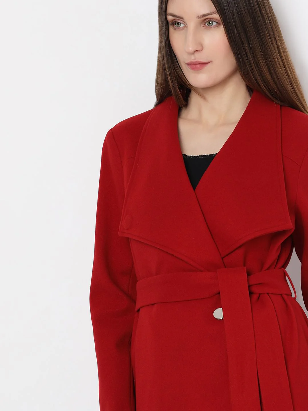 Red Felt Long Coat - Image 6