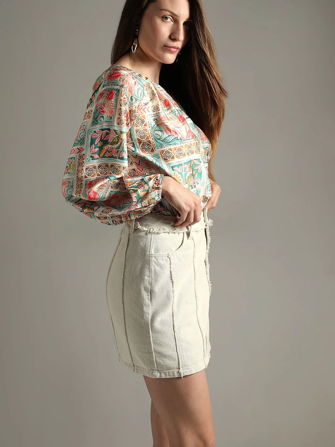 Multi-Colour Printed Top