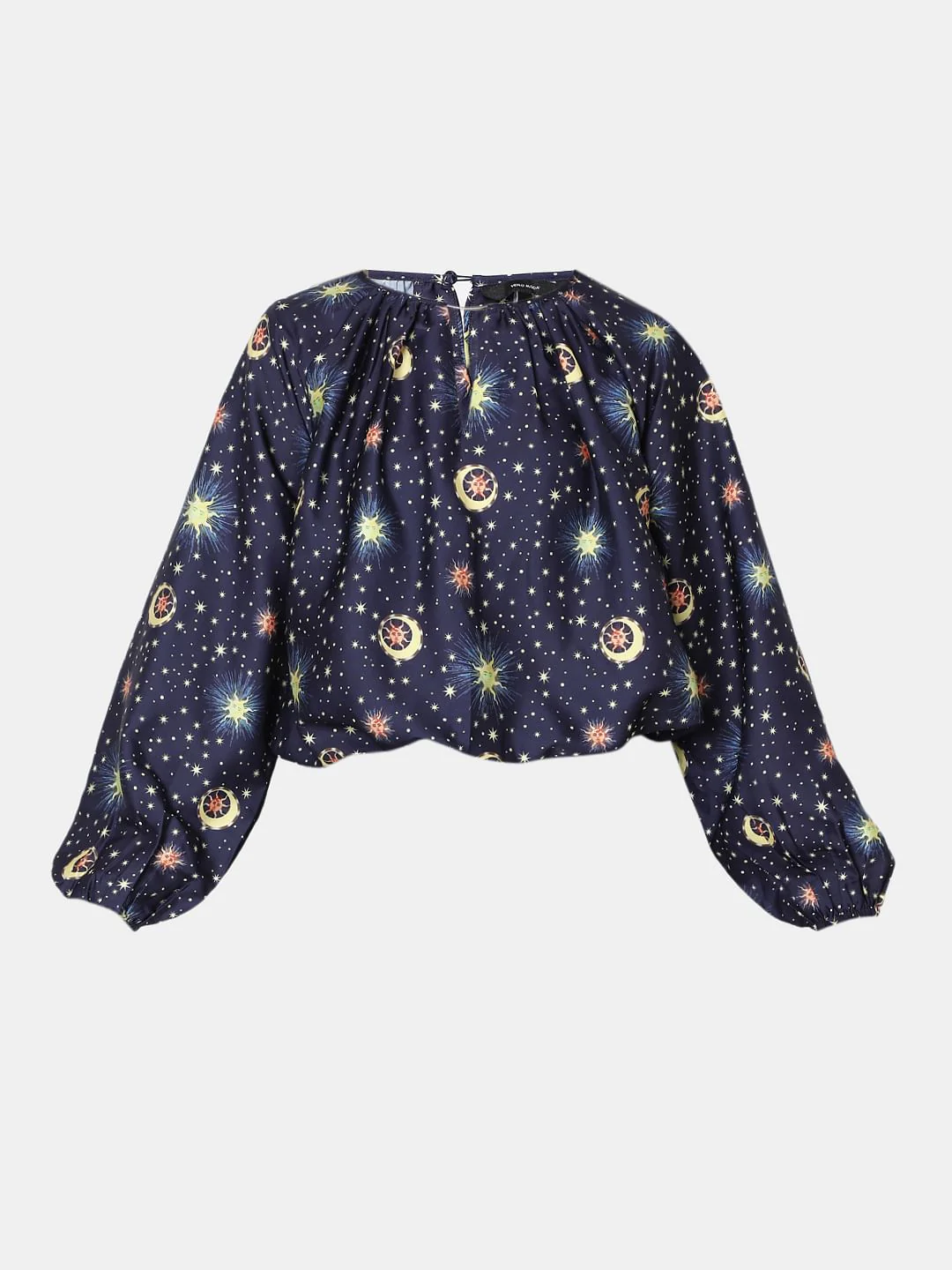 Navy Blue Printed Top - Image 7