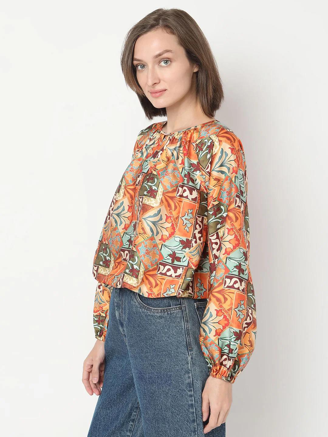 Rust Printed Top - Image 3