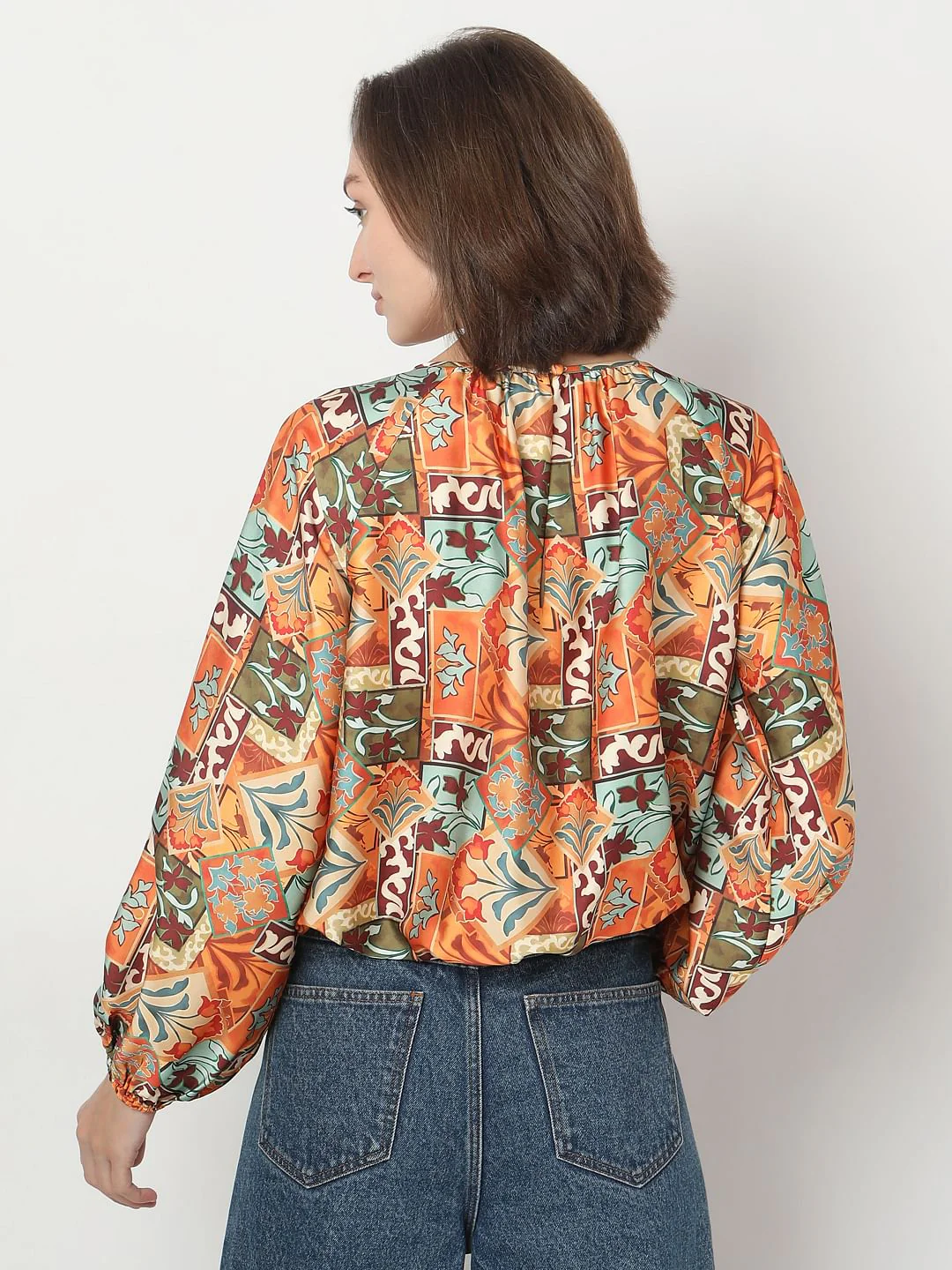 Rust Printed Top - Image 4