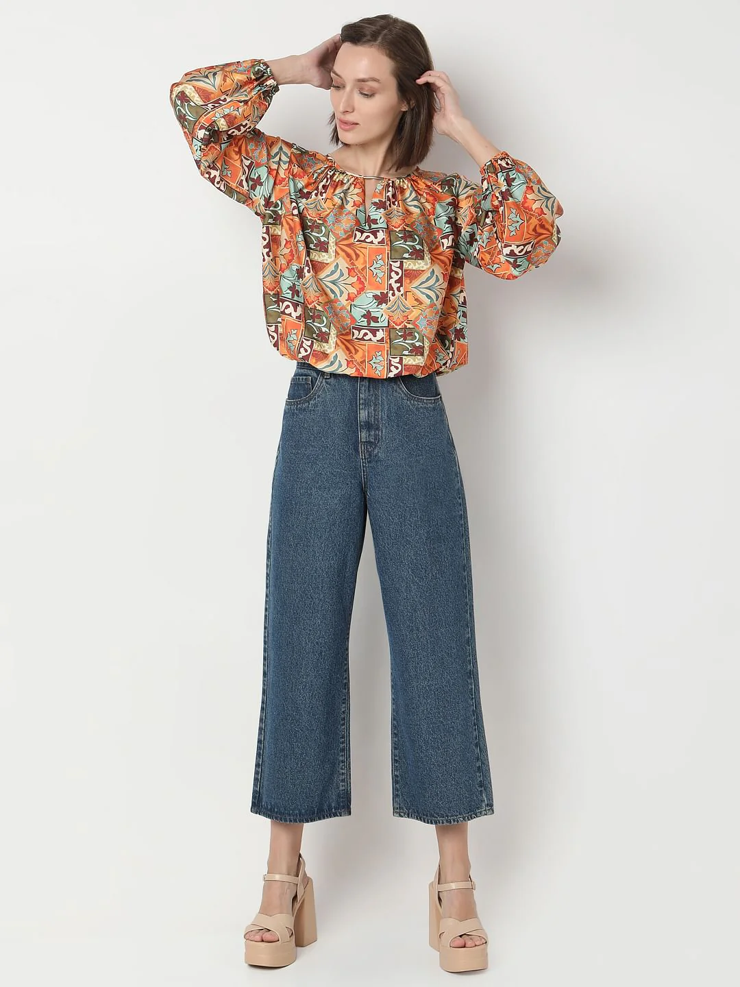 Rust Printed Top - Image 5