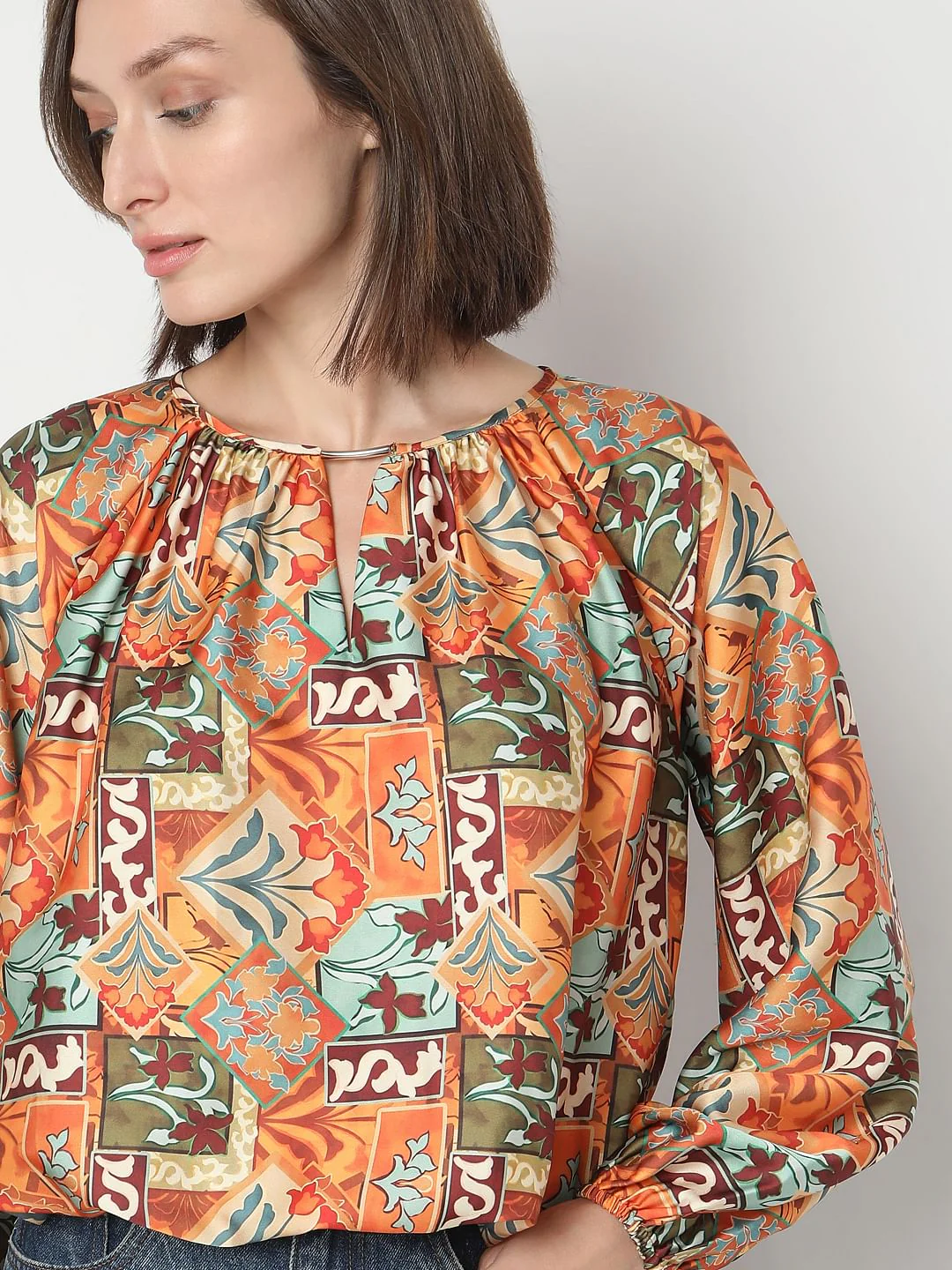 Rust Printed Top - Image 6