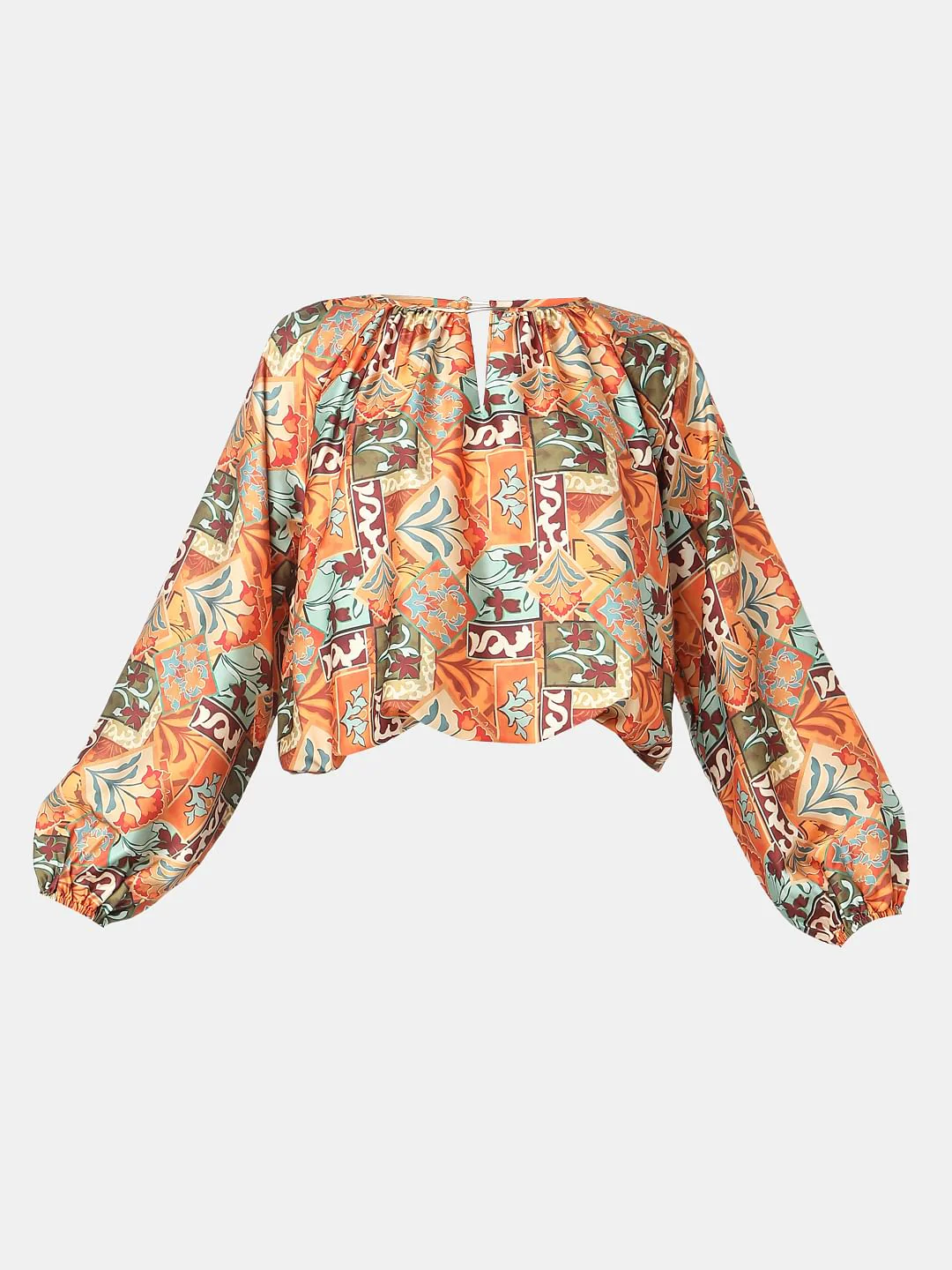 Rust Printed Top - Image 7