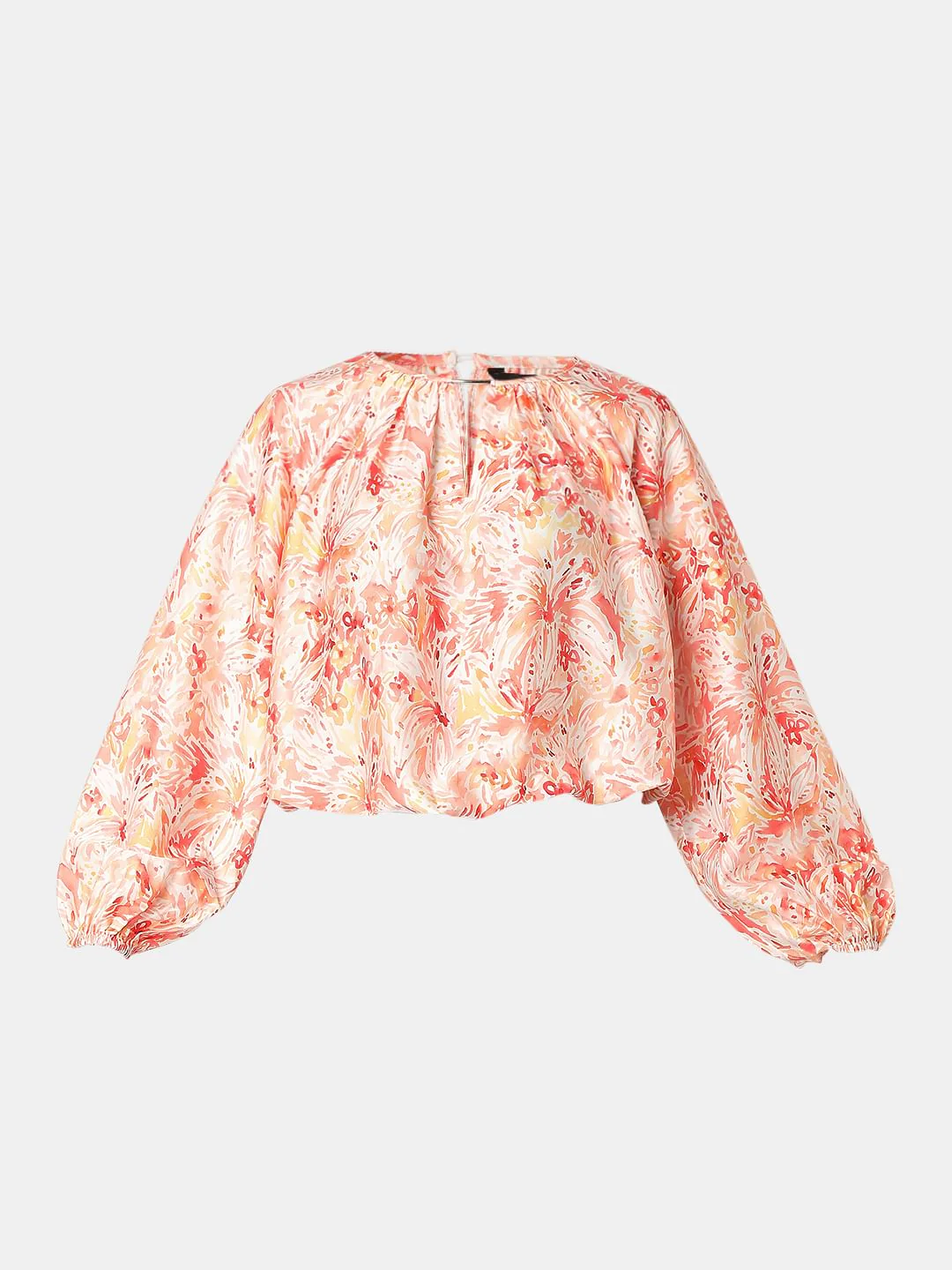 Tangerine Printed Top - Image 7