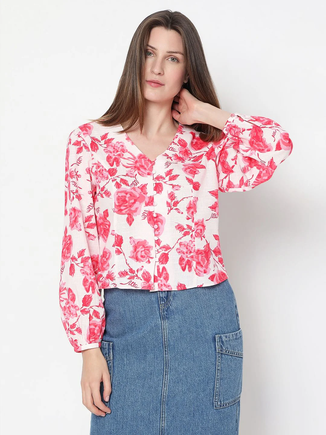 Pink Floral Top - Image 2