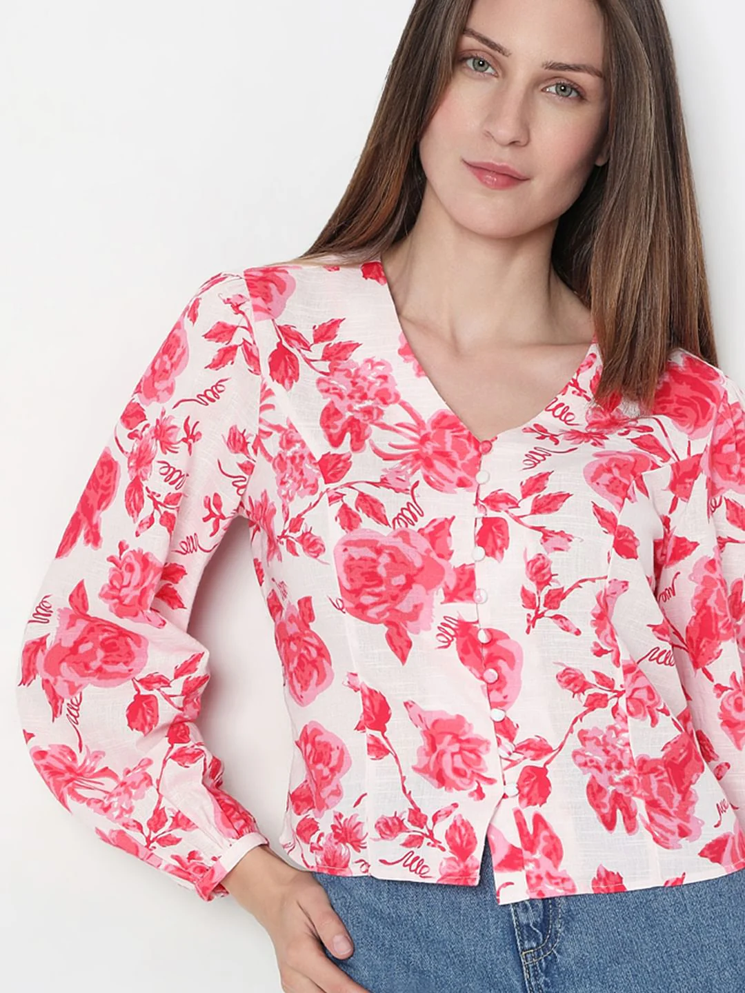 Pink Floral Top - Image 6