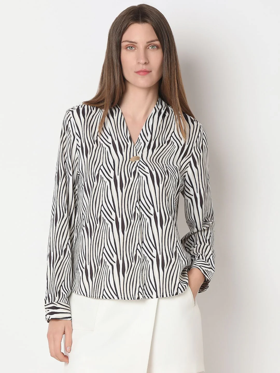 White Printed Top - Image 2