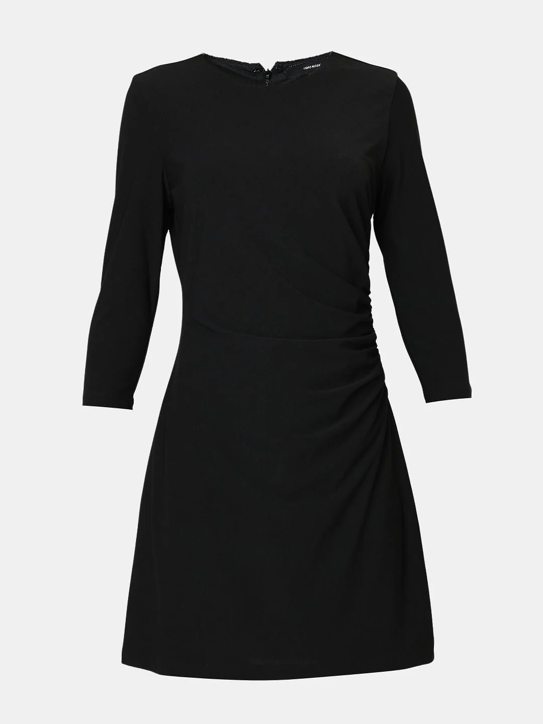 Black Round Neck Mini Dress - Image 7