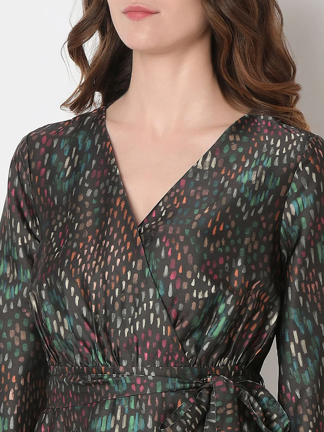 Black Printed Midi Dress - Image 6