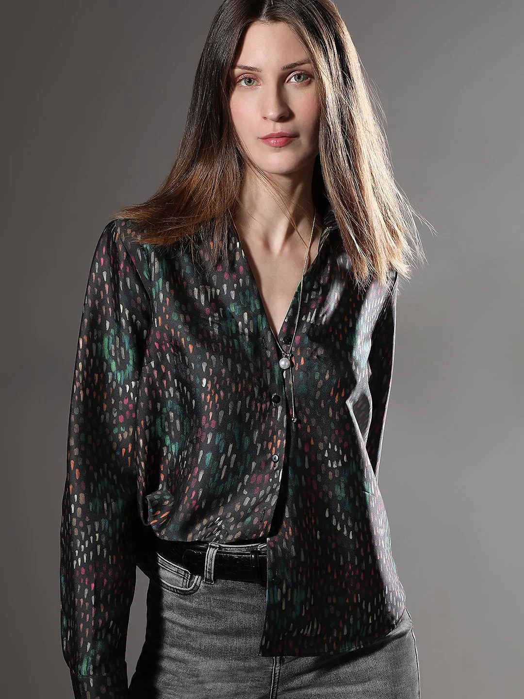 Black Printed Shirt