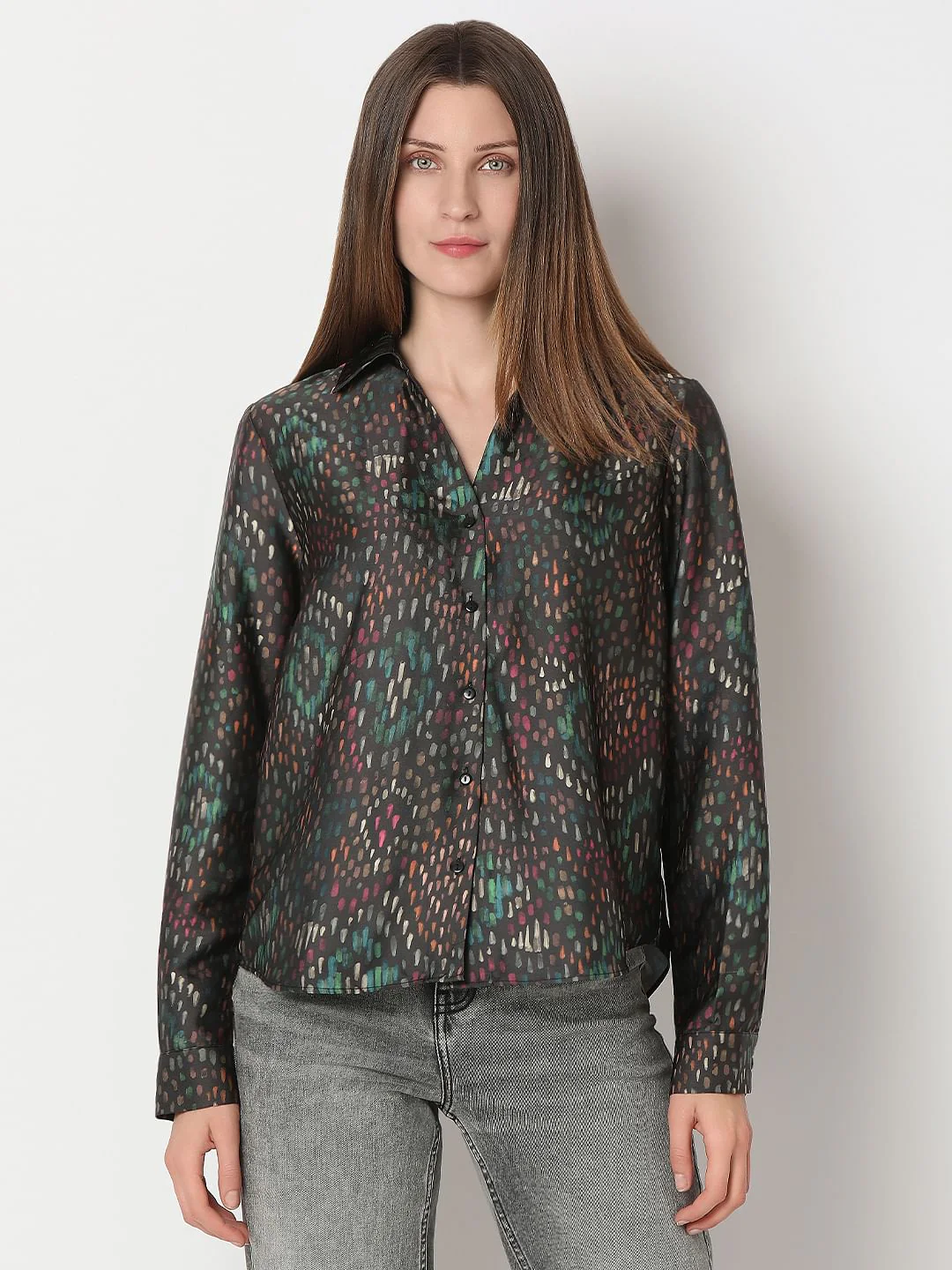 Black Printed Shirt - Image 2