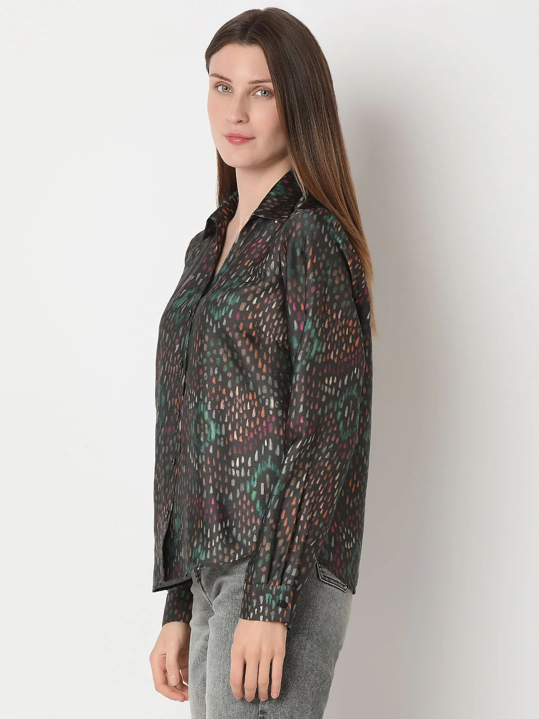 Black Printed Shirt - Image 3
