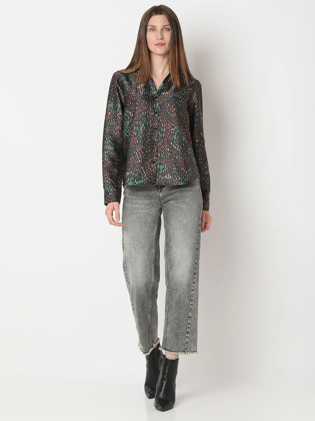 Black Printed Shirt - Image 5