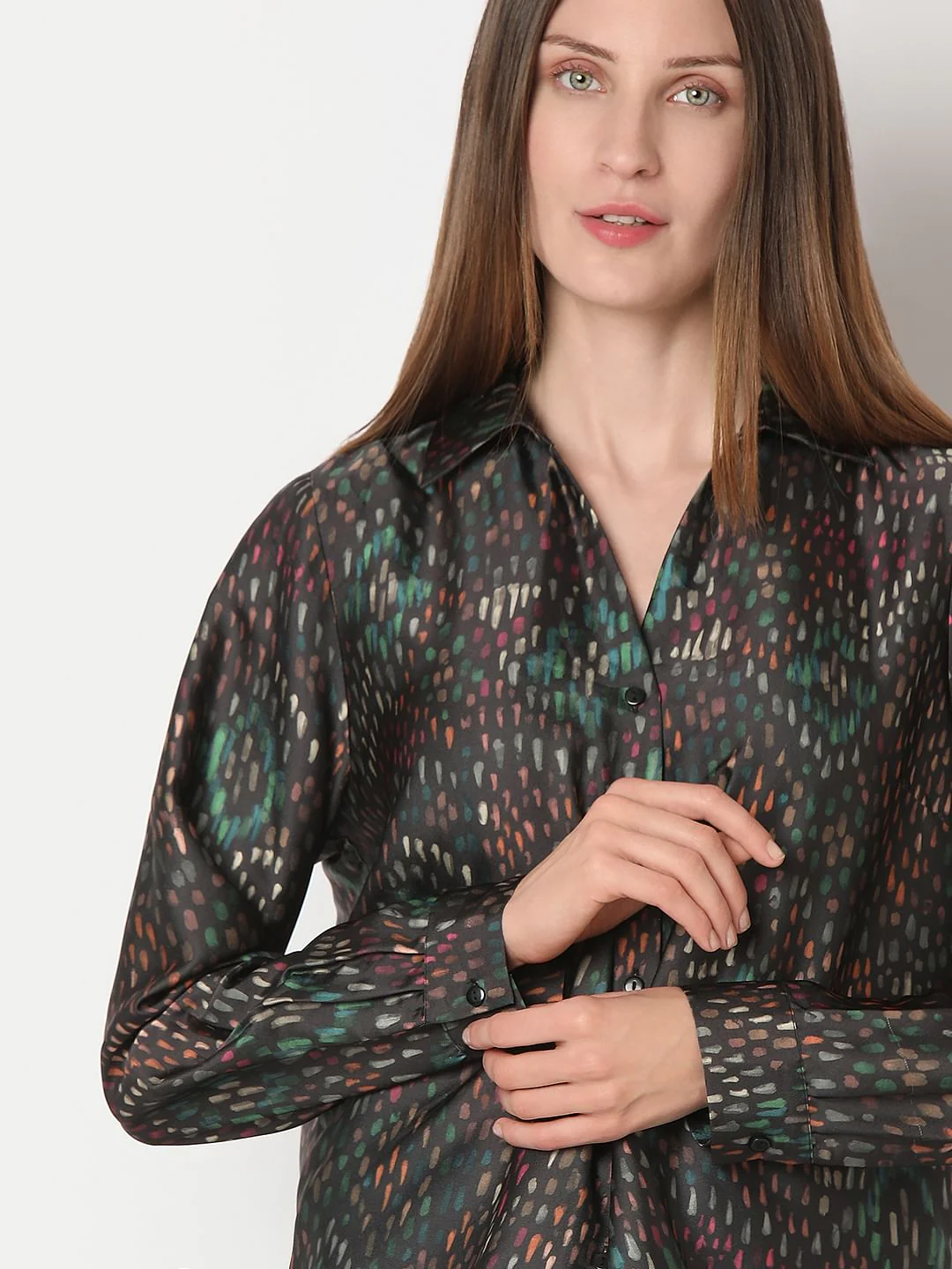 Black Printed Shirt - Image 6