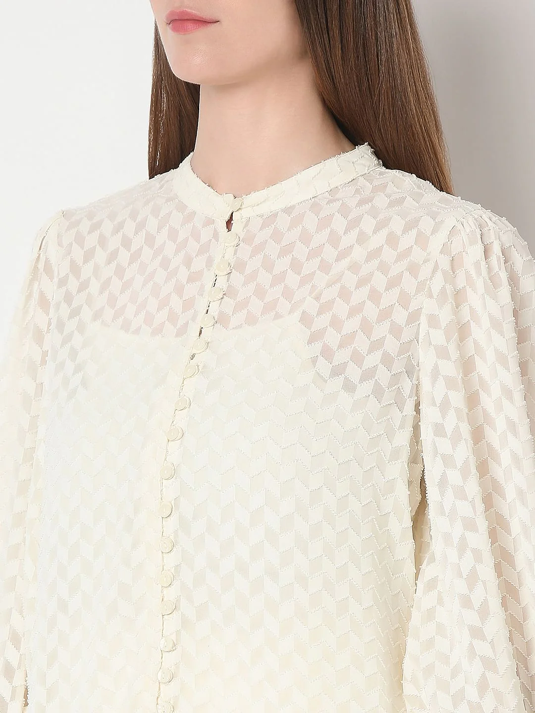 Off-White Textured Shirt - Image 8