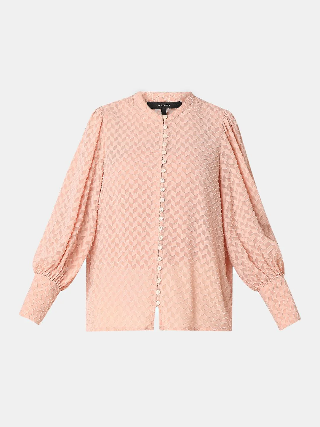 Peach Textured Shirt - Image 7