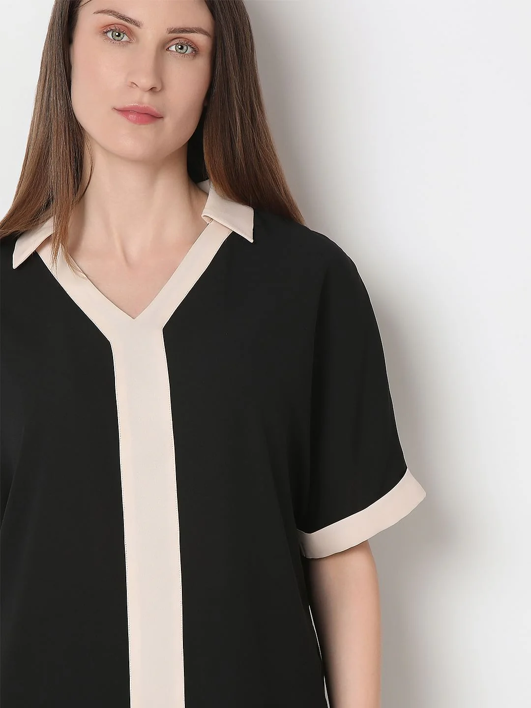 Black Contrast Tape Top - Image 6