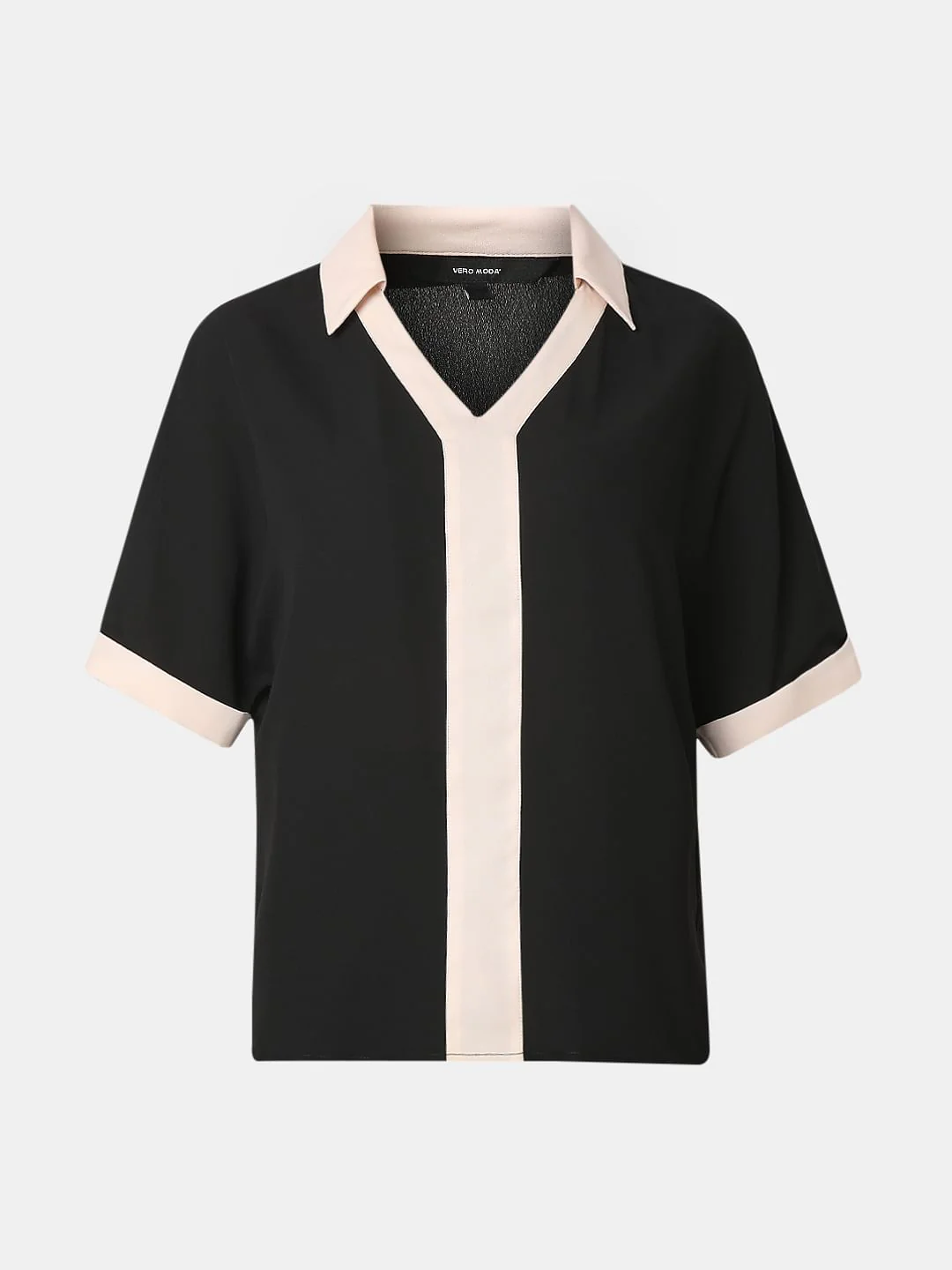 Black Contrast Tape Top - Image 7