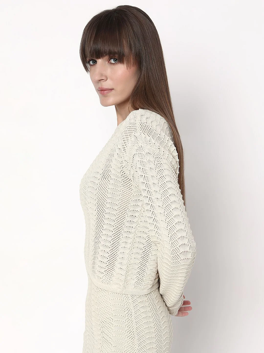 Off-White Knitted Co-Ord Set Top - Image 3