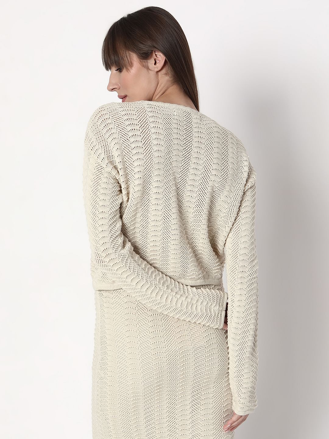 Off-White Knitted Co-Ord Set Top - Image 4